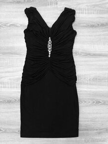Čierne spoločenské šaty, veľkosť L - 1