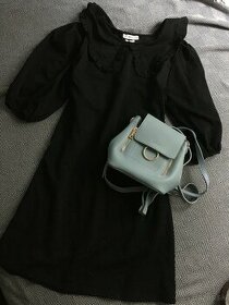Čierne šaty s puff rukávmi