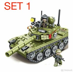 Rôzne tanky + postavičky - typ lego - nové, nehrane - 1