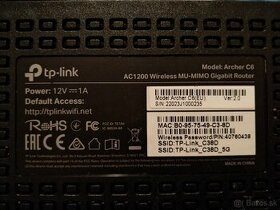 Predám router TP link AC1200 Archer C6