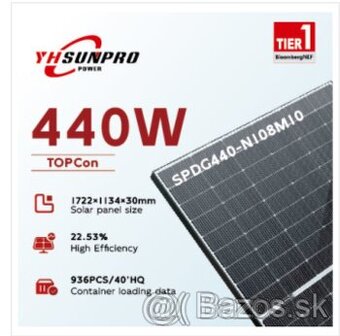 FOTOVOLTAICKÉ PANELY YH-SUNPRO POWER