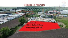 Prenájom pozemku 4518 m2, Nitra – Dolné Krškany - 1