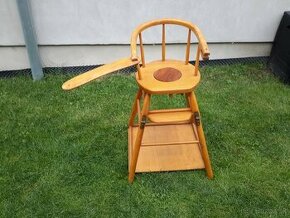 Detská retro stolička drevenná
