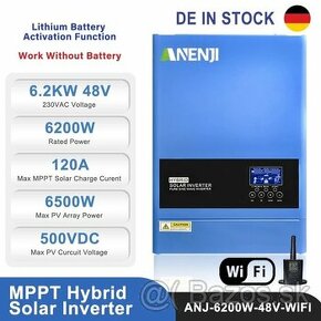 Predám hybridný invertor ANJ-6200W-48V-WiFi - 1