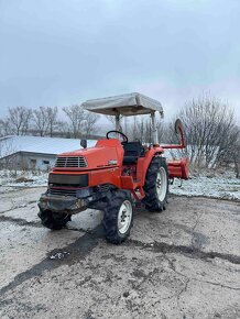 Japonský malotraktor KUBOTA X24 + rotavátor + strecha