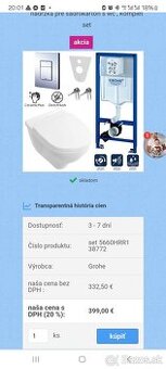 Kompletná sada grohe  wc