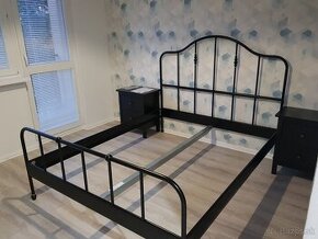 IKEA kovovy ram postele+nastavitelny lamelovy rost,160x200cm