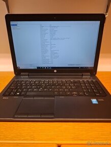 Predám NTB HP Zbook 15 G2 s Windows 10 + office 2019