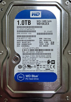 HDD 3,5" 1TB SATA/64MB WD Blue