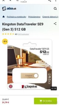 Usb kingston 512gb NOVÝ - 1