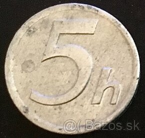 5 halierov 1942 z obdobia Slovenského štátu. - 1