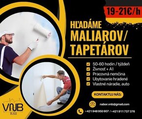 HĽADÁME MALIAROV/TAPETÁROV