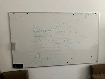 Magnetická popisovacia tabuľa na stenu  2000 x 1200 mm