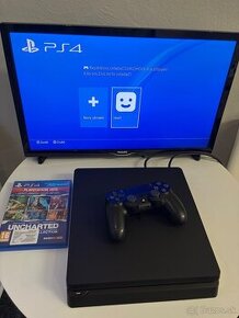 Predám Playstation 4 Slim 1 TB + hra + ovládač