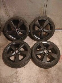 4ks alu disky orig. Škoda 5x100 r17 215/40 R17 5mm