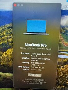 Apple MacBook Pro 13,3” Touchbar 2020 Top stav - 1