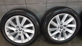 orig.Zimné ŠKODA kolesa 5x112 R17ET 40 Gooyear215/55 - 1