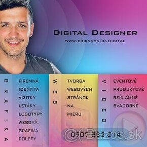 Digtial Design - grafické služby, tvorba WEBOV, vidoeo