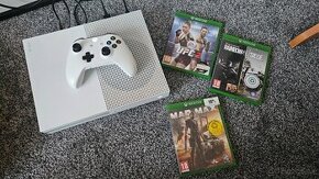 Xbox One S 500GB + joypad a 3x hra