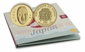 Zlatá minca 1/10oz Rituálne masky Japonsko 2020 - 1