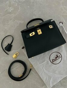 Hermes kelly mini čierna kabelka - 1