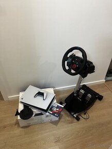 Playstation 5 + Logitech G29 + wheel stand + Gran Turismo 7