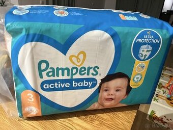 Pedálm zabalené detské plienky Pampers aktíve baby 3 152 ks