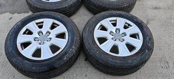 ALU Audi 5x112 a letné Bridgestone Turanza 215/60 R16 - 1