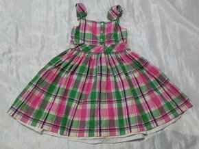 Dievčenské karované šaty, veľkosť 4 - 1