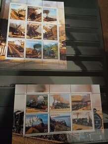 predám poštové známky,aršíky - vlaky - viac štátov
