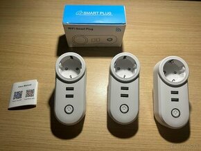 3 kusy -- Tuya Wifi Smart 1x zástrčka + 2x USB vstup - 1