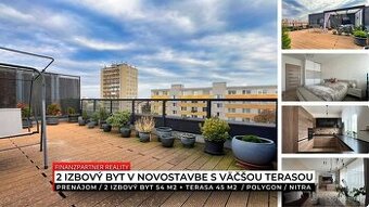 Prenájom - novostavba, 2 izbový byt + terasa 99 m2, Nový Pol - 1