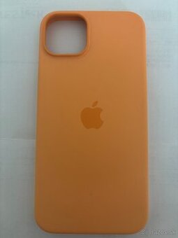 Apple iPhone 15 plus silicone čase Withe magsafe orange