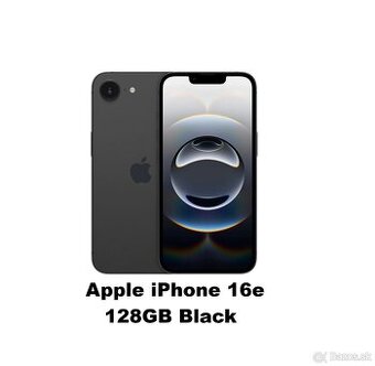 Nový Apple iPhone 16e 128GB Black v zapečatenej krabici