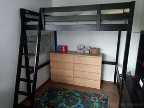 Ikea postel 140x200 cierna