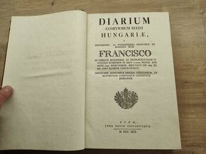 Diarium Comitiorum Regni Hungaria 1792 Buda