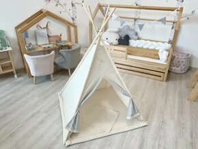 Krémový Teepee stan Elis design