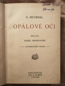 Gustav Meyrink - Opálové oči /prekl. Karel Weinfurter - 1