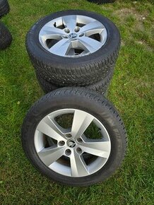 Škoda elektróny 5x112 r16 + zimné pneu - 1