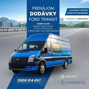 Prenájom 6 miest. dodávky FORD Transit