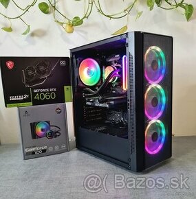 Herný PC RTX 4060 8gb s Ryzen 5 5600x/32gb/1tb/750w