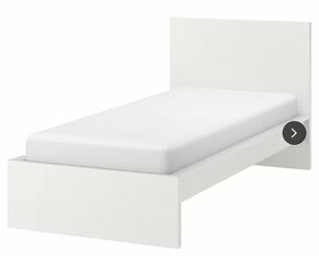 Ram postele MALM (Ikea) biela+ Lamelovy rost Luroy - 1