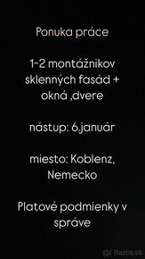 Práca  Nemecko, Montážne  práce