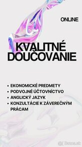 Kvalitné doučovanie z ekonomických predmetov a účtovníctva