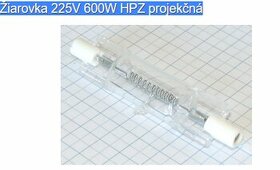 Žiarovka 230V 600W HPZ projekčná Tesla