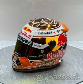 Max Verstappen 2024 - Redbull racing F1- mini helma oranzova