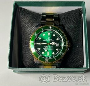 Hodinky Rolex Submariner Silver Green Two-Tone