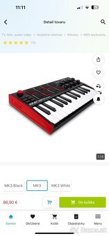 Klávesy MIDI AKAI MPK midi nové