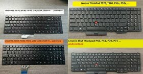 Klavesnice Lenovo Y50, Y50-70, Y70-70// T570, T580, P51 P52