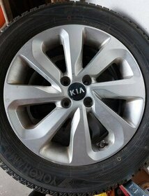 Originál alu disky Kia + pneumatiky Yokohama 205/55 R16 91T - 1